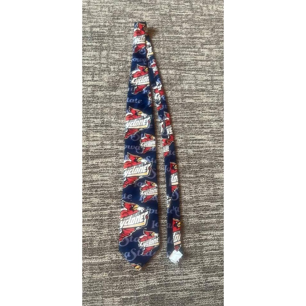 RM Sport‎ Iowa State Cyclones Mens Silk Necktie  Blue NCAA Collegiate Fan Gear